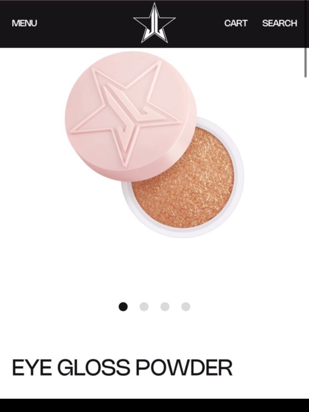 Jeffree Star Eye Gloss Powder Peach Goddess